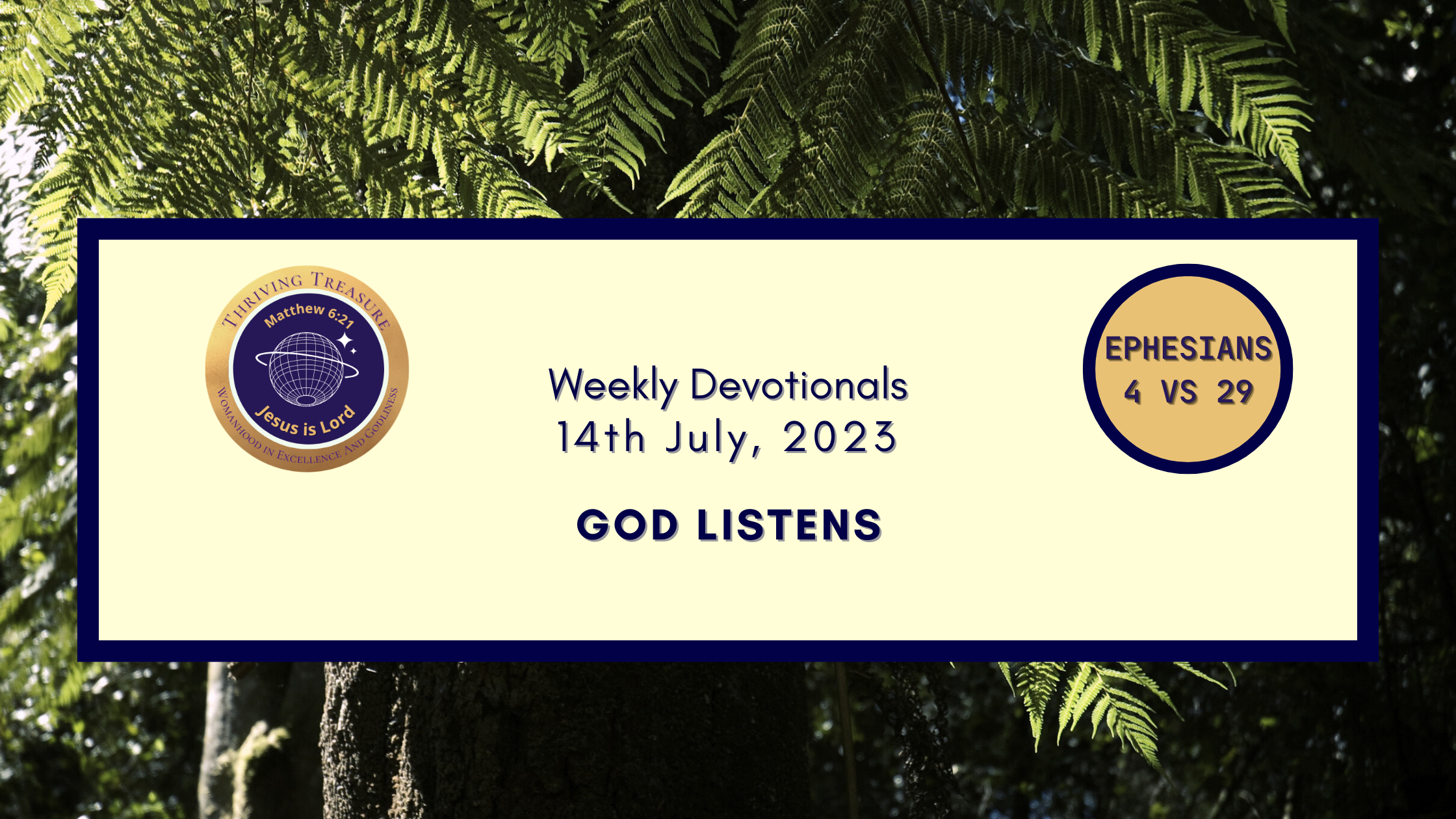 Read more about the article GOD LISTENS