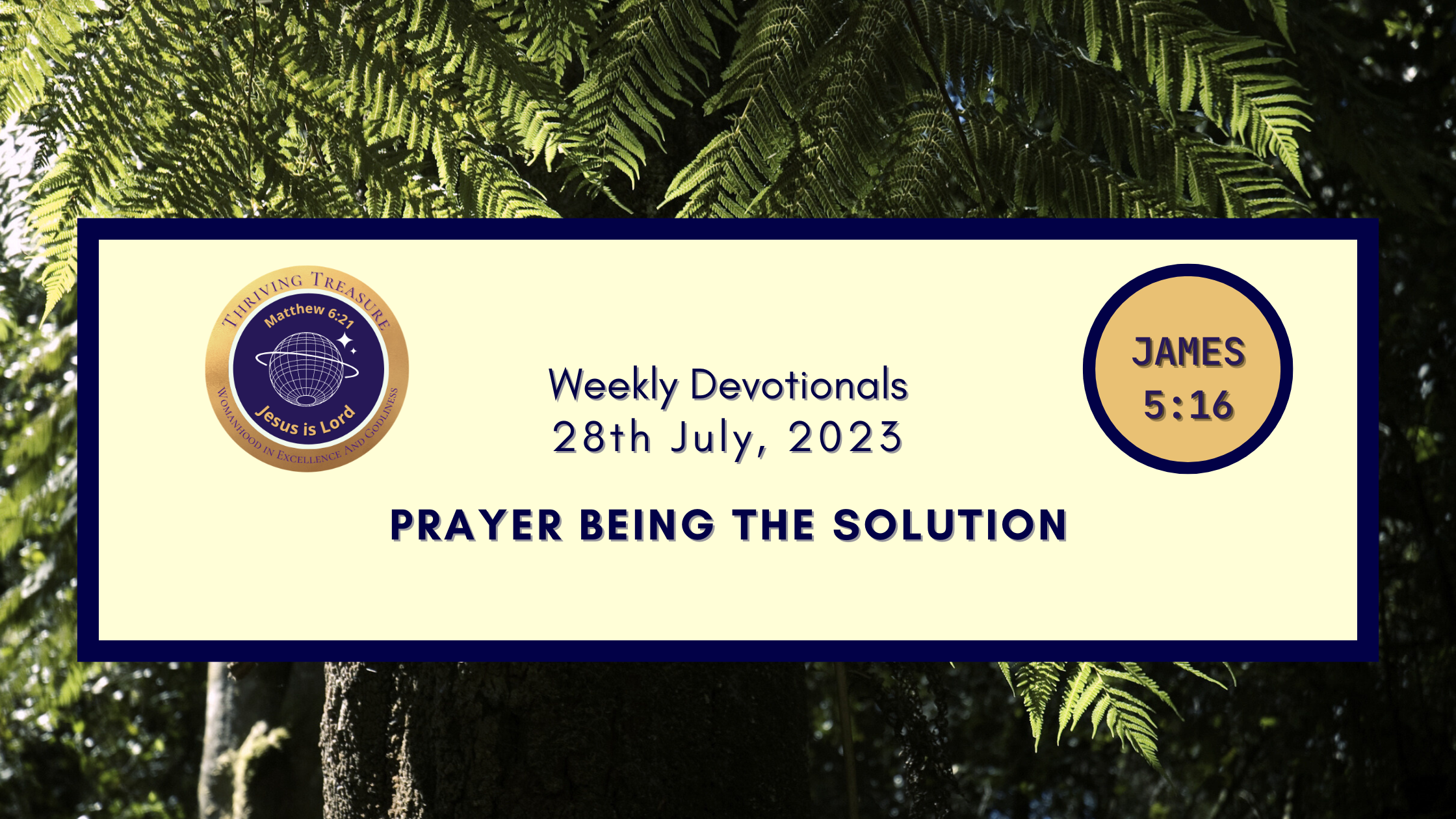 Read more about the article PRAYER BEING THE SOLUTION