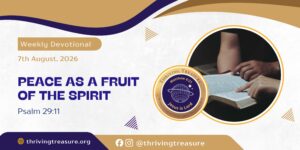 Read more about the article PEACE AS A FRUIT OF THE SPIRIT