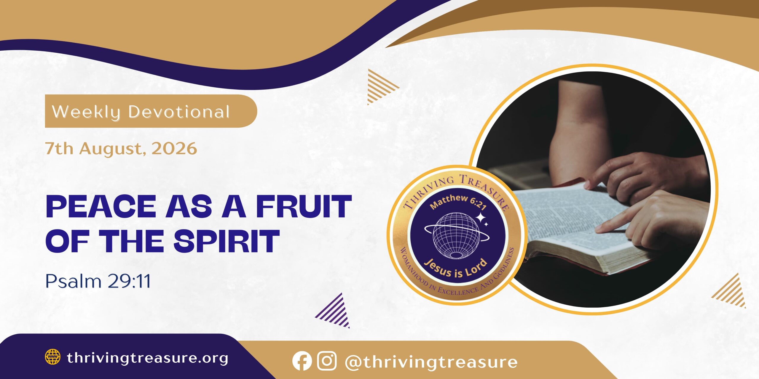You are currently viewing PEACE AS A FRUIT OF THE SPIRIT