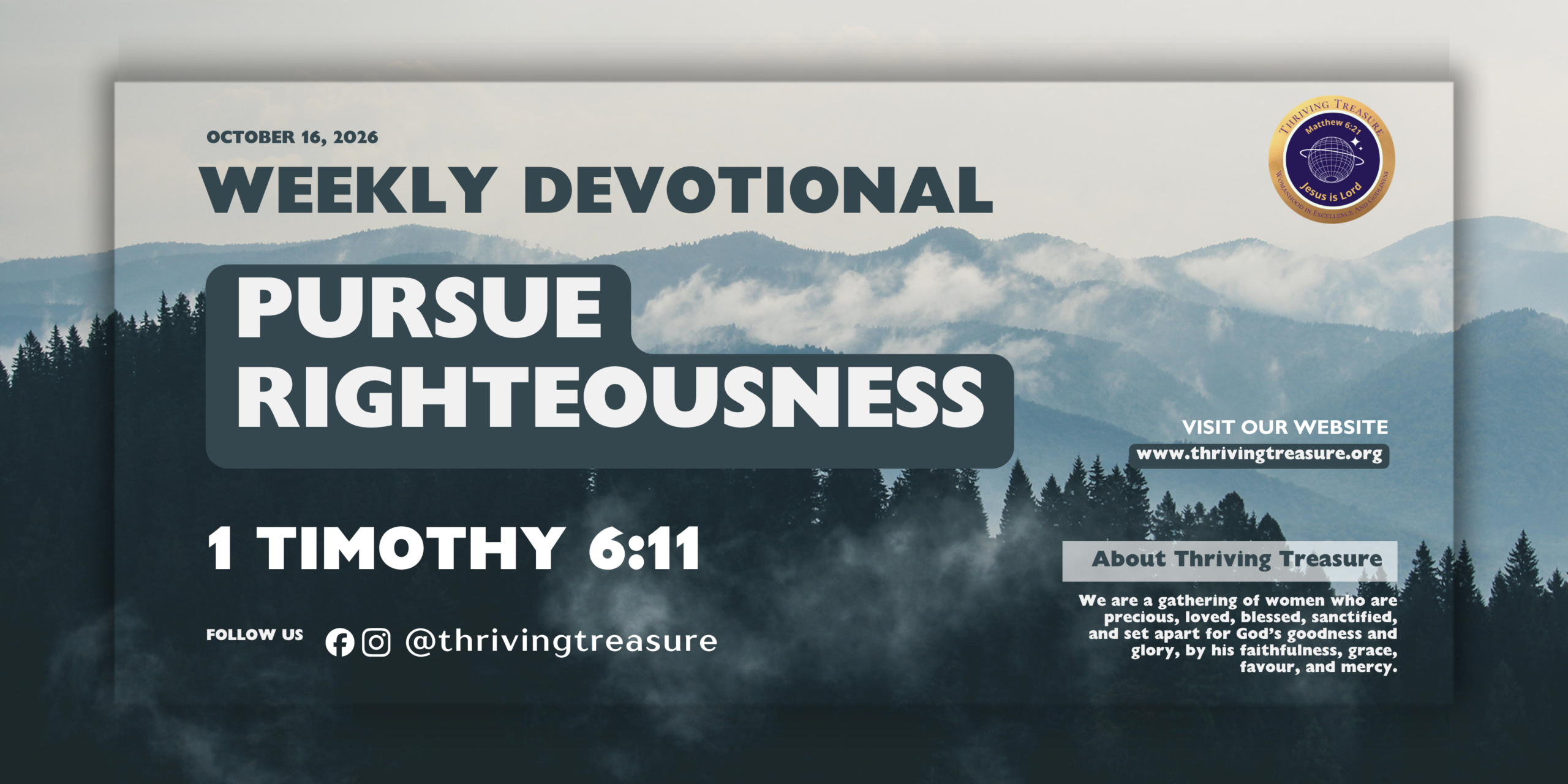 Read more about the article PURSUE RIGHTEOUSNESS